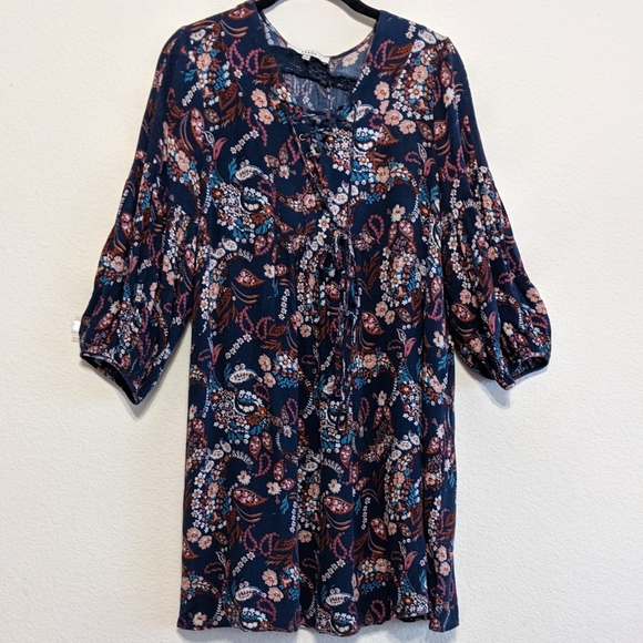Ro&De Navy floral and paisley boho dress size Med - Picture 2 of 8